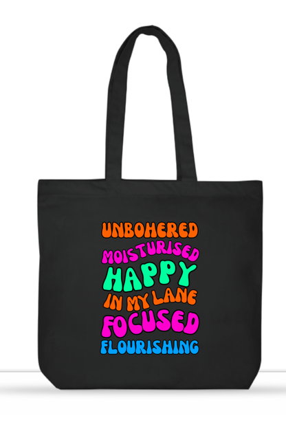 Unbothered Large Tote (Black)