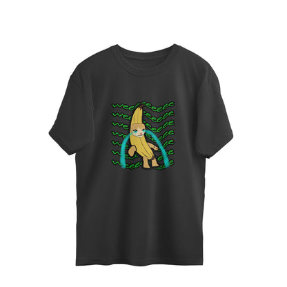 Crying Banana Cat Oversized tee