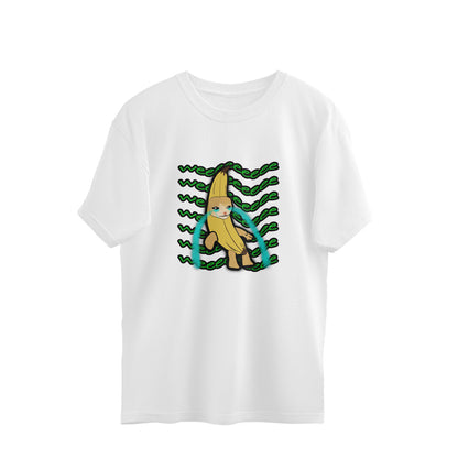 Crying Banana Cat Oversized tee