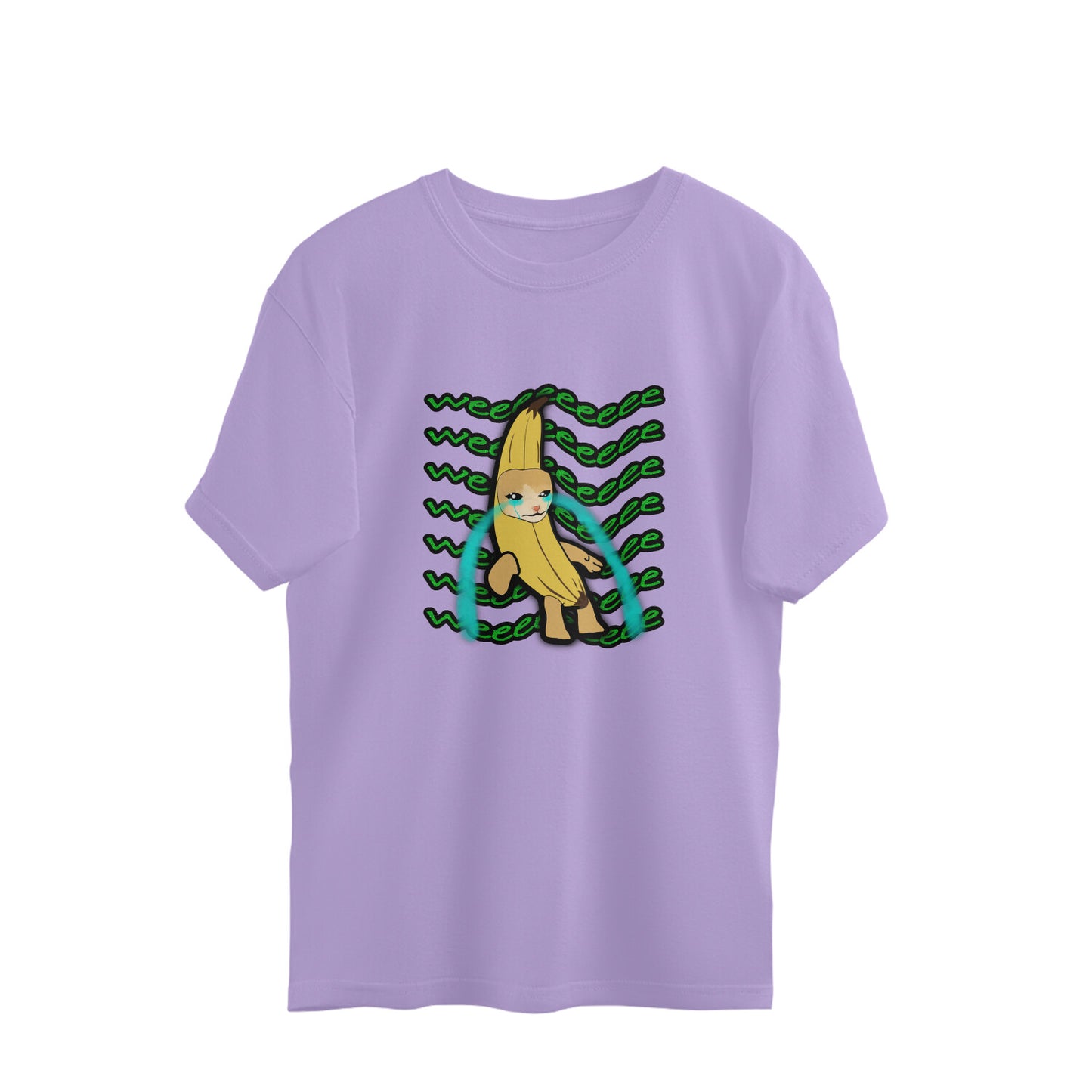 Crying Banana Cat Oversized tee