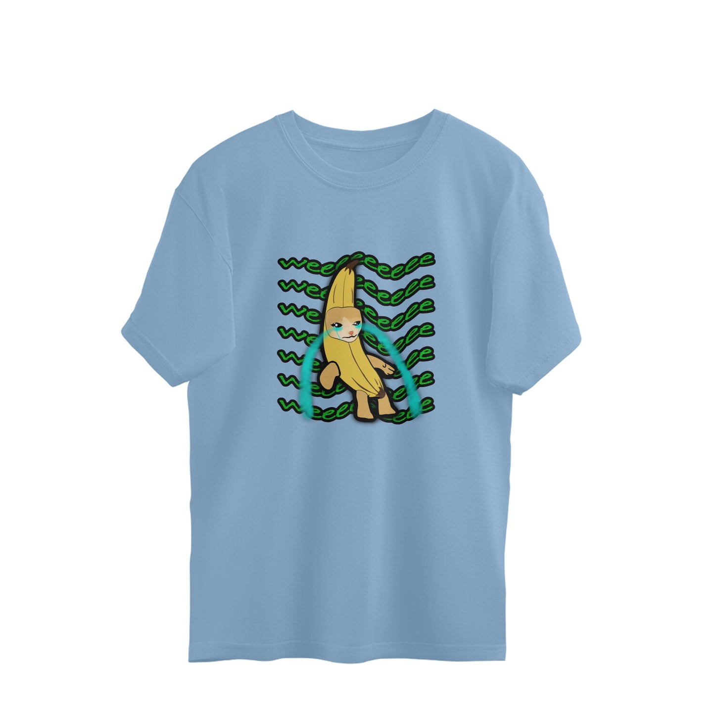 Crying Banana Cat Oversized tee