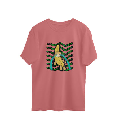 Crying Banana Cat Oversized tee